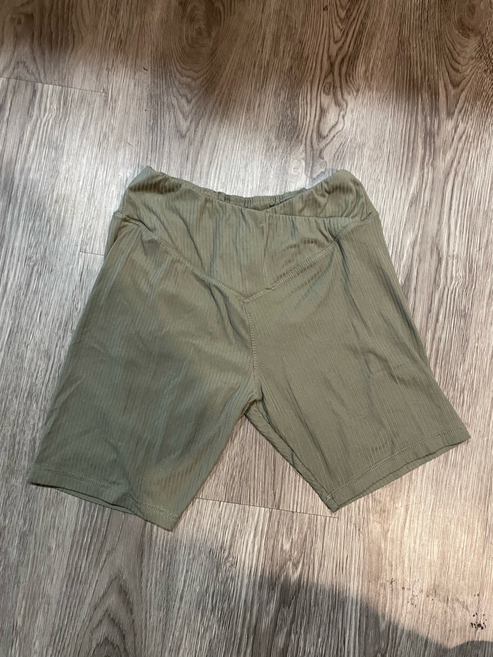 Women's Olive Green Biker Shorts